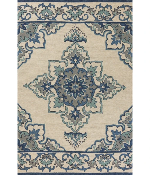 Kas Harbor 4238 Ivory/Blue Serafina Area Rug 3'3" x 5'3"