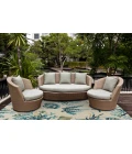 Kas Harbor 4244 Ivory/Blue Oceana Area Rug 7'6" Round