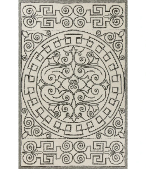 Kas Harbor 4246 Ivory/Grey Irongate Area Rug 5' x 7'6"