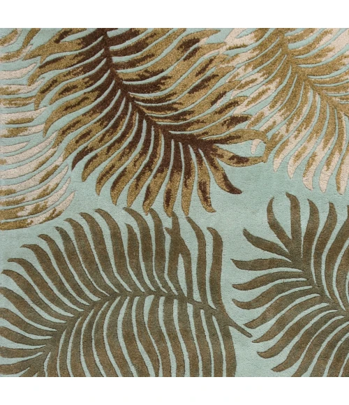 Kas Havana 2612 Aqua Fern View Area Rug 7'6" Round