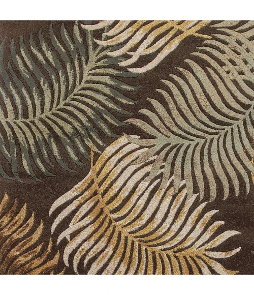 Kas Havana 2617 Espresso Fern View Area Rug 7'6" Round