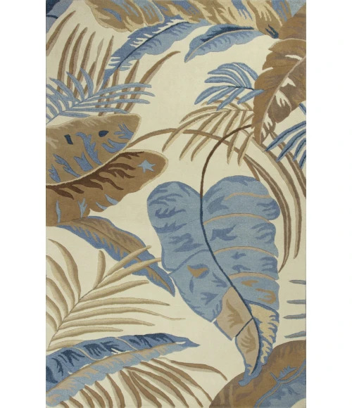 Kas Havana 2624 Ivory/Blue Rainforest Area Rug 30" X 50"
