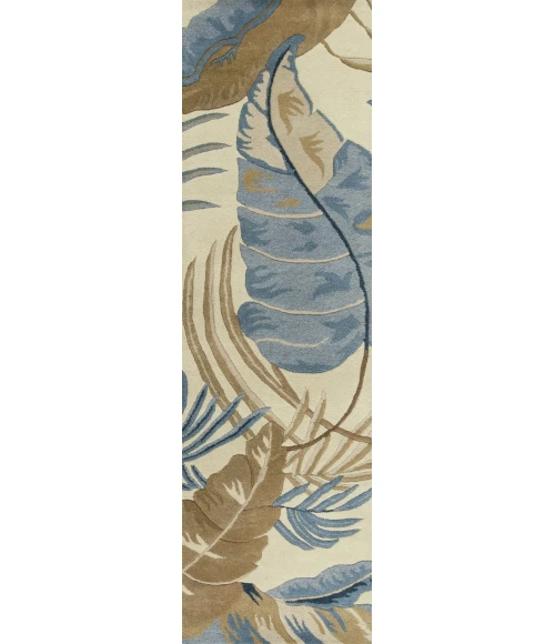 Kas Havana 2624 Ivory/Blue Rainforest Area Rug 30" X 50"