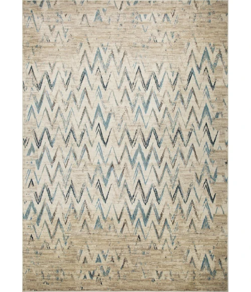 Kas Heritage 9364 Ivory/Blue Chevron Area Rug 7'7" x10'10"