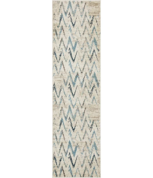 Kas Heritage 9364 Ivory/Blue Chevron Area Rug 7'7" x10'10"