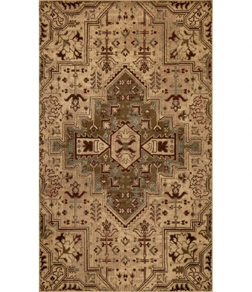 Kas Heritage 9374 Ivory/Blue Medallion Area Rug 5'3" x 7'8"