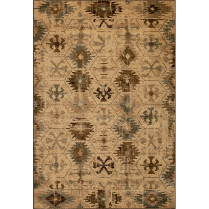 Kas Heritage 9375 Ivory/Blue Southwest Area Rug 2'2" x 7'11" Runner