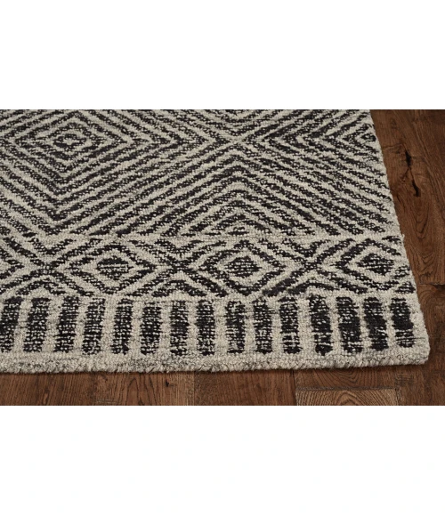 Kas Hudson 2463 Grey/Black Retreat Area Rug 6'6" x 9'6"