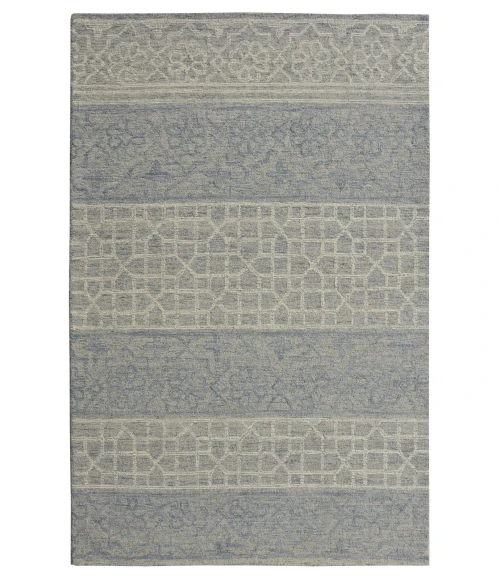 Kas Hudson 2467 Blue/Grey Mosaic Area Rug 5' x 7'