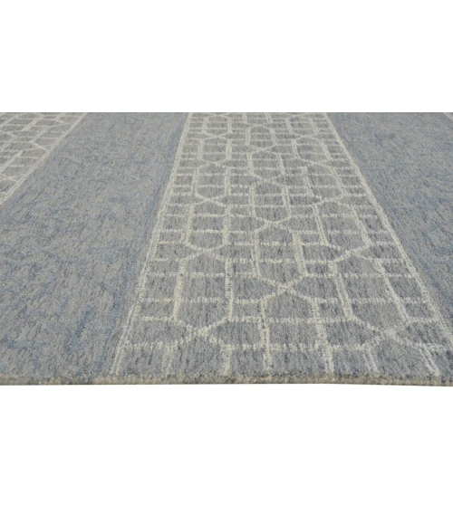 Kas Hudson 2467 Blue/Grey Mosaic Area Rug 5' x 7'