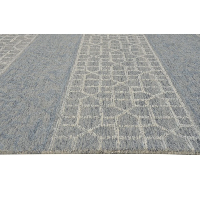 Kas Hudson 2467 Blue/Grey Mosaic Area Rug 5' x 7'