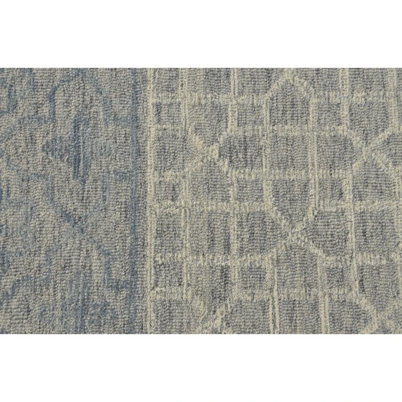 Kas Hudson 2467 Blue/Grey Mosaic Area Rug 5' x 7'