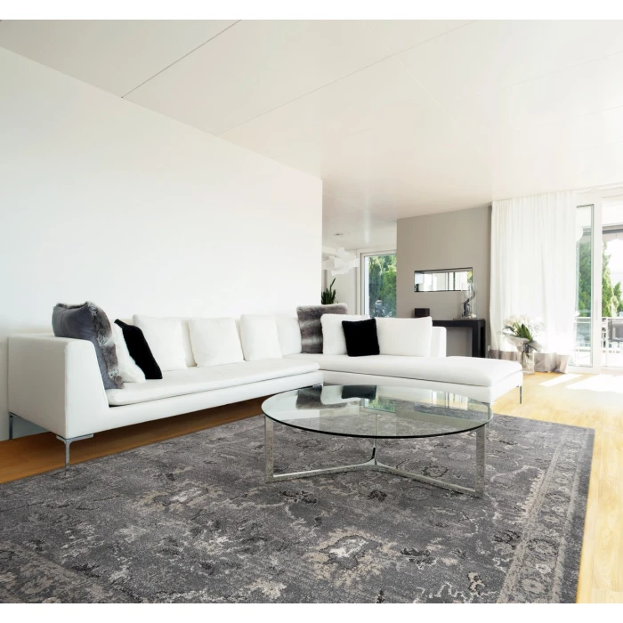 Kas Hue 4708 Grey Farrah Area Rug 2'2" x 7'6" Runner