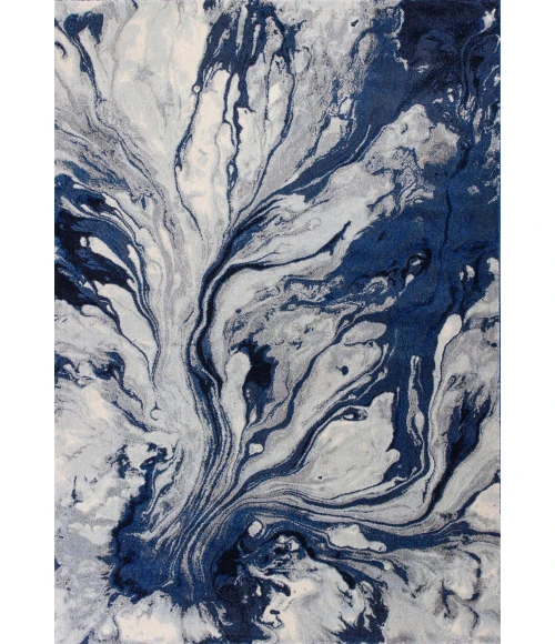 Kas Illusions 6201 Blue Watercolors Area Rug 7'10" x 10'10"