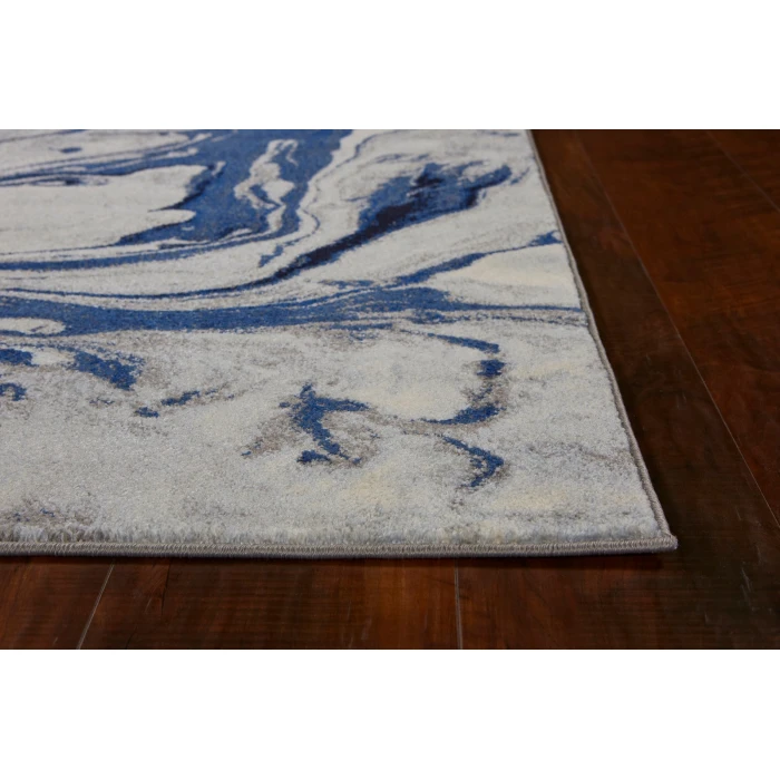 Kas Illusions 6201 Blue Watercolors Area Rug 5'3" x 7'7"