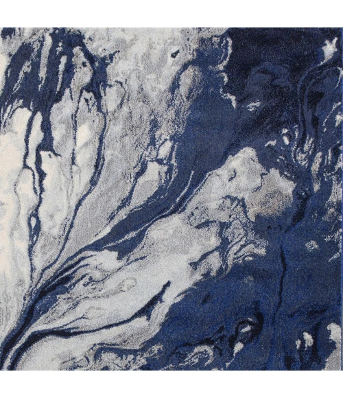 Kas Illusions 6201 Blue Watercolors Area Rug 7'10" x 10'10"