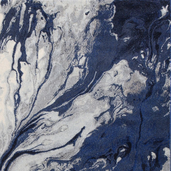 Kas Illusions 6201 Blue Watercolors Area Rug 5'3" x 7'7"