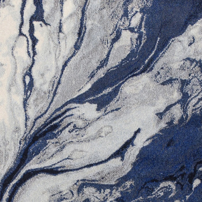 Kas Illusions 6201 Blue Watercolors Area Rug 5'3" x 7'7"
