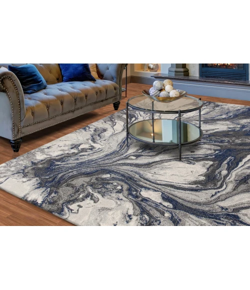 Kas Illusions 6202 Grey Watercolors Area Rug 7'10" x 10'10"