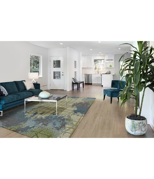 Kas Illusions 6207 Green/Blue Visions Area Rug 3'3" x 4'11"