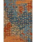 Kas Illusions 6208 Blue/Coral Elements Area Rug 3'3" x 4'11"