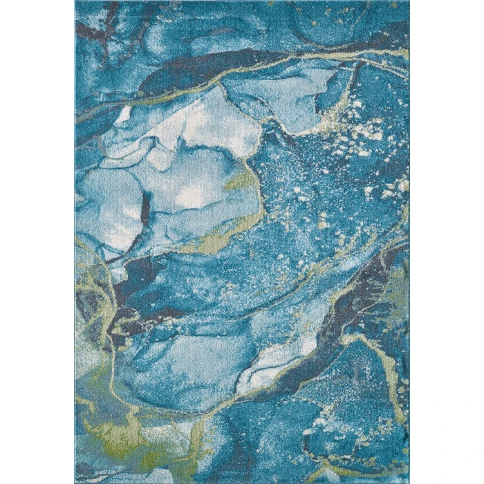 Kas Illusions 6225 Teal Stone Area Rug 7'10" x 10'10"