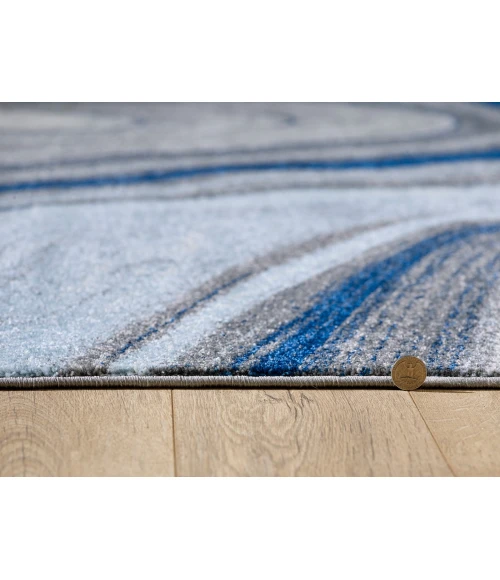 Kas Illusions 6227 Blue/Grey Marble Area Rug 3'3" x 4'11"