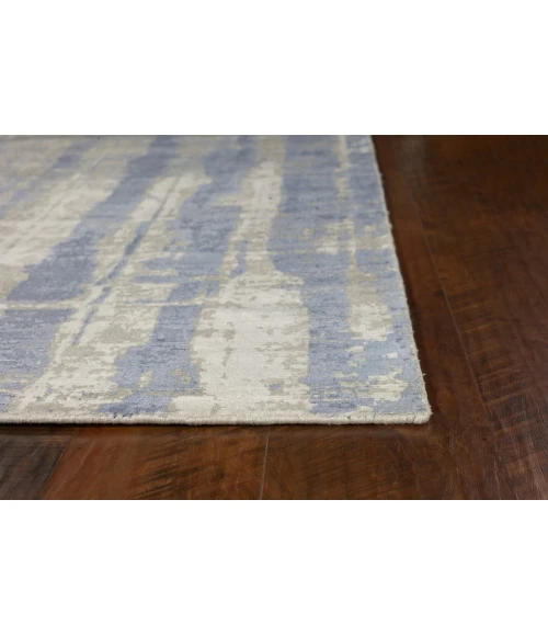 Kas Indulge 0802 Grey/Blue Drizzle Area Rug 5' x 7'