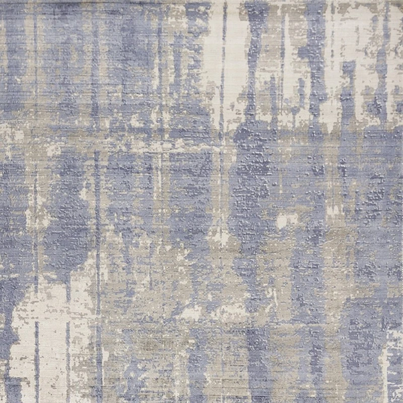 Kas Indulge 0802 Grey/Blue Drizzle Area Rug 3'3" x 5'3"