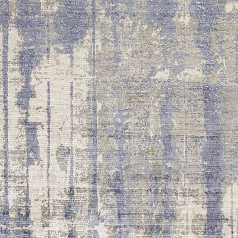 Kas Indulge 0802 Grey/Blue Drizzle Area Rug 3'3" x 5'3"