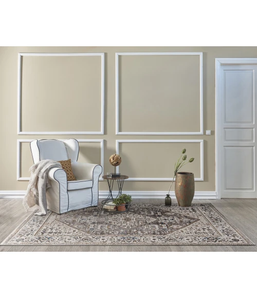 Kas Inspire 7501 Grey Parisian Area Rug 2'2" x 6'11" Runner