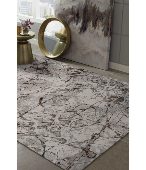 Kas Inspire 7502 Ivory/Grey Escape Area Rug 3'3" x 4'7"