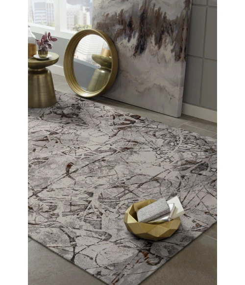 Kas Inspire 7502 Ivory/Grey Escape Area Rug 3'3" x 4'7"