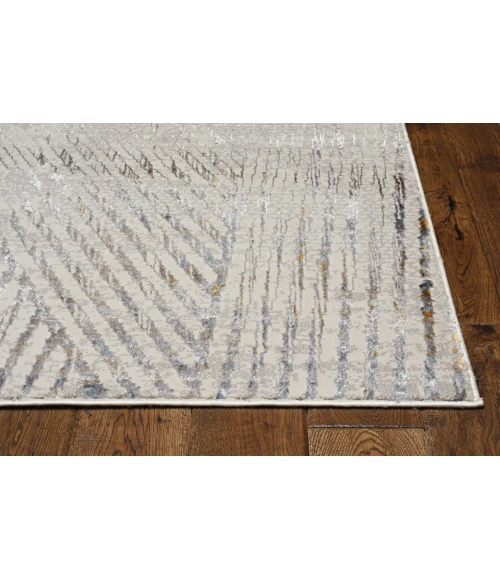 Kas Inspire 7504 Ivory/Grey Parker Area Rug 2'2" x 6'11" Runner