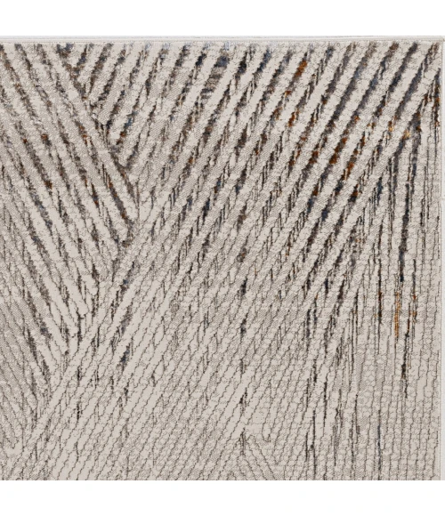 Kas Inspire 7504 Ivory/Grey Parker Area Rug 2'2" x 6'11" Runner