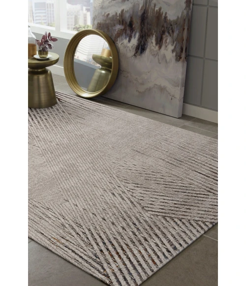 Kas Inspire 7504 Ivory/Grey Parker Area Rug 2'2" x 6'11" Runner