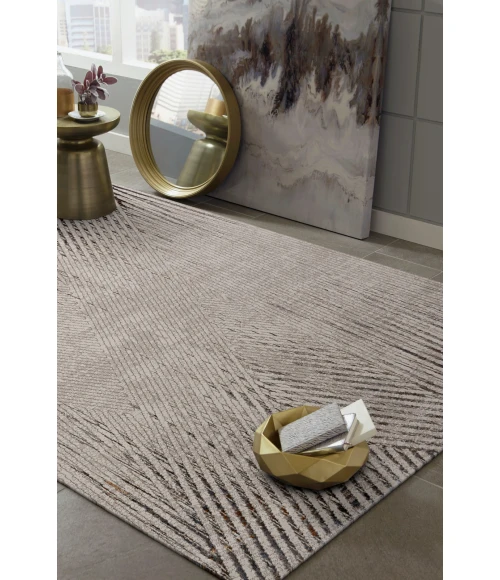 Kas Inspire 7504 Ivory/Grey Parker Area Rug 2'2" x 6'11" Runner