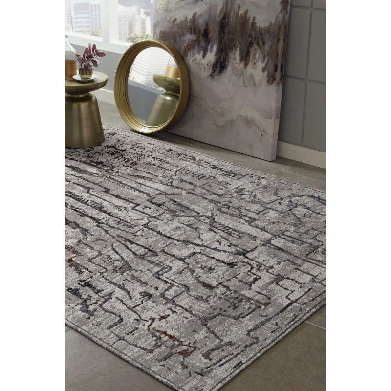 Kas Inspire 7506 Grey Expressions Area Rug 2'2" x 6'11" Runner