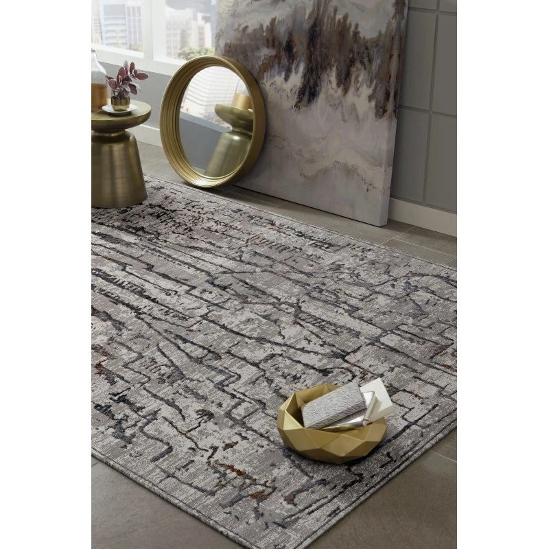 Kas Inspire 7506 Grey Expressions Area Rug 2'2" x 6'11" Runner