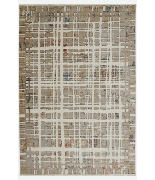 Kas Karina 8259 Ivory Plaid Area Rug