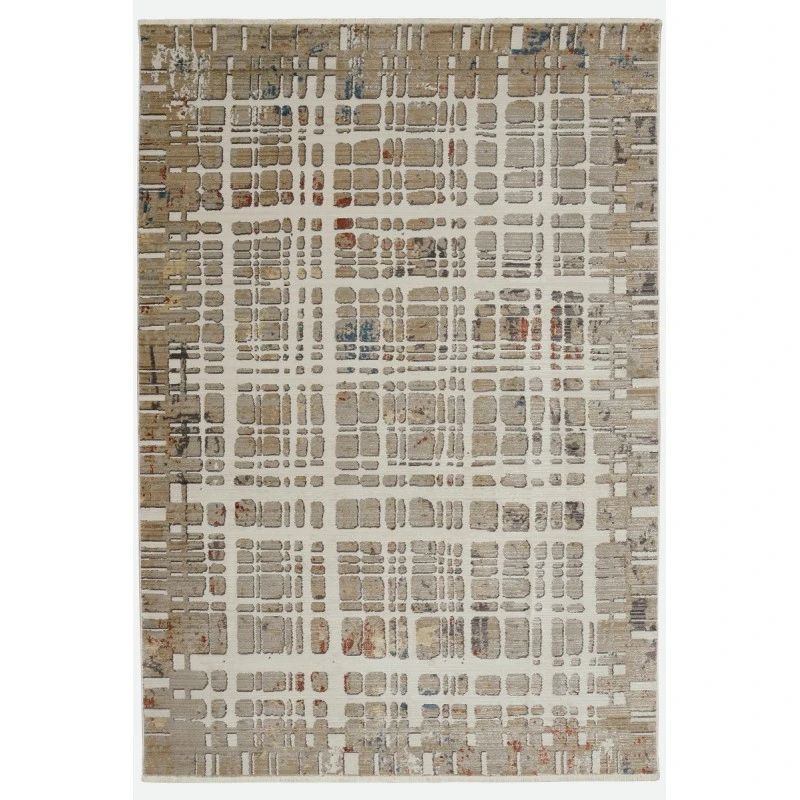Kas Karina 8259 Ivory Plaid Area Rug