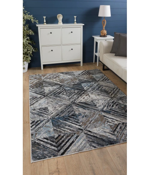 Kas Landscapes 5911 Blue/Ivory Dimensions Area Rug 7'10"X 10'10"
