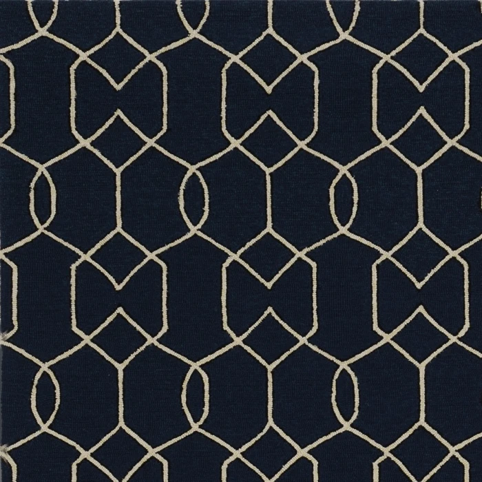 Kas Libby Langdon Hamptons 5230 Navy Groovy Gate Area Rug 6'6" x 9'6"