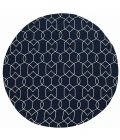 Kas Libby Langdon Hamptons 5230 Navy Groovy Gate Area Rug 7' Square