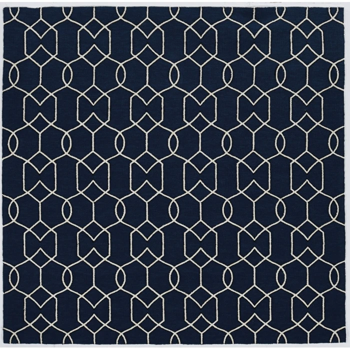 Kas Libby Langdon Hamptons 5230 Navy Groovy Gate Area Rug 6'6" x 9'6"