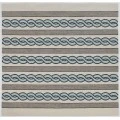 Kas Libby Langdon Hamptons 5235 Ivory/Spa Cable Knit Area Rug 6'6" x 9'6"