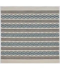 Kas Libby Langdon Hamptons 5235 Ivory/Spa Cable Knit Area Rug 7' Square