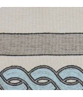 Kas Libby Langdon Hamptons 5235 Ivory/Spa Cable Knit Area Rug 7' Square