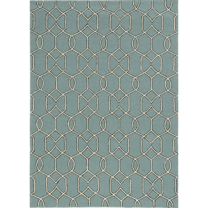 Kas Libby Langdon Hamptons 5232 Spa Groovy Gate Area Rug 21" x 34"