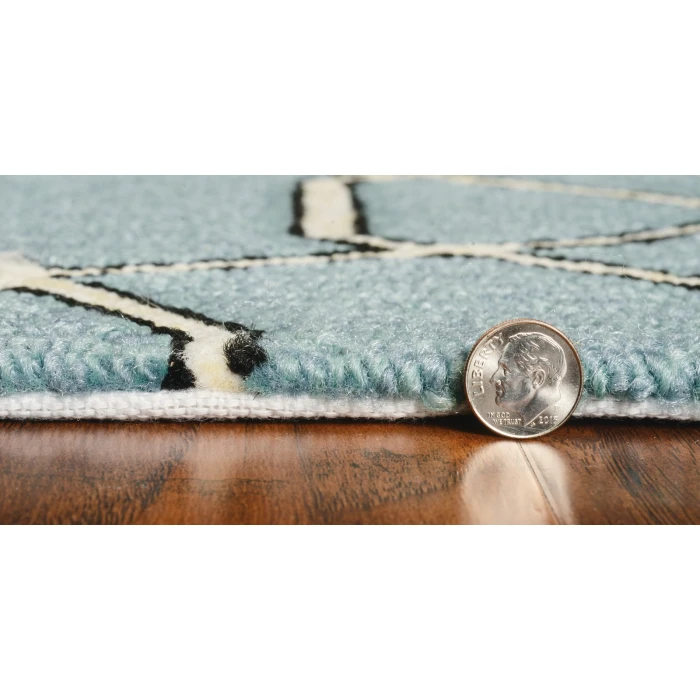 Kas Libby Langdon Hamptons 5232 Spa Groovy Gate Area Rug 21" x 34"